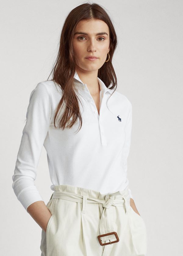 Polo Ralph Lauren Slim Fit Stretch Polo Shirt Dame Danmark (NMDQJ1392)